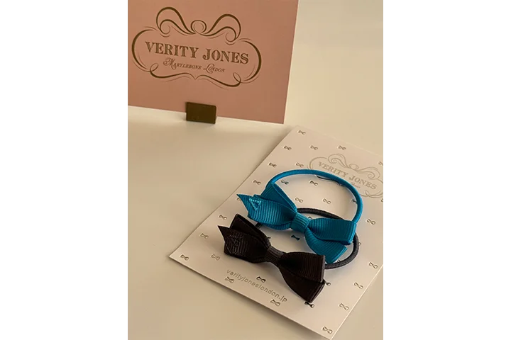 ドネーション・ボウ(ヘアゴム・スモール)|ビビッドブルー(単品) 3