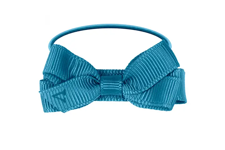 ドネーション・ボウ（ヘアゴム・スモール）｜ビビッドブルー（単品） 1