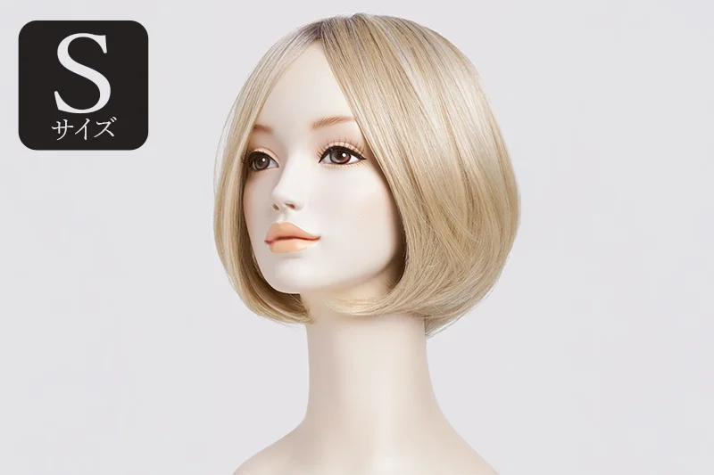 医療用ウィッグ【wig+】SPICE （スパイス）カラー・ホワイトブロンド【Sサイズ】 1