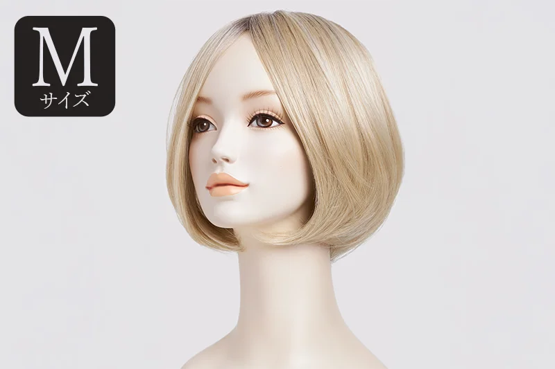 医療用ウィッグ【wig+】SPICE （スパイス）カラー・ホワイトブロンド【Mサイズ】 1